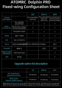 Atomrc Dolphin Pro FPV chuyến bay 800mm cố định cánh nhanh chóng tháo gỡ cài đặt tự làm tương thích <span class=keywords><strong>RC</strong></span> tàu lượn thời gian dài bay đồ chơi mô hình - Product Image 6