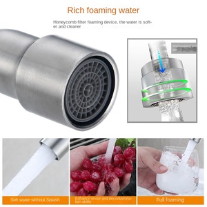 <span class=keywords><strong>Grifo</strong></span> de cocina de un solo orificio de acero inoxidable 304 montado en la pared, <span class=keywords><strong>grifo</strong></span> de montaje en pared semiautomático de agua fría simple clásico moderno - Product Image 2