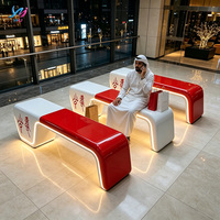 Banc de patio moderne en fibre de verre renforcée, résistant à l'eau, durable et écologique pour hôpital, école, centre commercial, parc