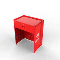 Comptoir promotionnel pliable moulé par injection ABS OEM pour stand de régistation SIM extérieur Airtel Telecom Mobile Money