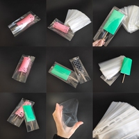 Emballages en plastique transparent pour sucettes glacées, emballages jetables pour aliments congelés, crème glacée, impression personnalisée, fermeture arrière