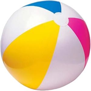Ballon de plage gonflable en plastique unisexe sur mesure, géant, coloré, avec logo imprimé, marque MUDA, modèle de jouet d'usine 23-31, fabriqué en Chine - Product Image 1
