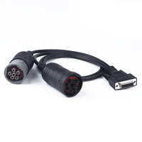 Cable de transferencia electrónico de 9 pines y cable de diagnóstico de motor de camión de 6 pines J1939 para conexión DB15PIN para uso en automóviles