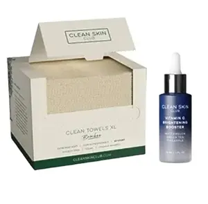 Clean Skin Club Bamboo Clean Towels XL Award Winning Disposable Face Towel Bamboo Fibers