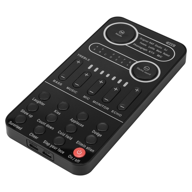 Portable K9 Set Voice Changer with 13 Sound Effects Game Live Broadcast Karaoke Mobile Computer Sound Card