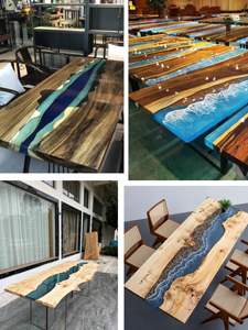 Los fabricantes producen resina epoxi de alta transparencia para moldes de silicona, resina epoxi de vertido profundo A y B para mesas de comedor de madera. - Product Image 5
