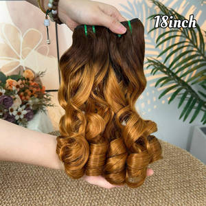 12A Super Double Drawn Bouncy Curl Hair Bundles 100% Cheveux Humains - Product Image 5