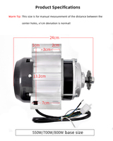 Kit de conversion moteur électrique sans balais Faradyi DC 48V/60V 1000W pour kart électrique, voiturette de golf, vélo électrique, ventilateur, engrenage cycloïdal
