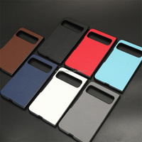Coque de Protection Fine en Simili-Cuir PU, Galvanisée, Antichoc et Légère, en PC Rigide, Ultra-Mince et Durable pour Google Pixel Fold