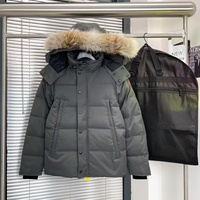 Manteau d'hiver pour homme Lize-custom, style classique, de haute qualité, chaud, coupe-vent, véritable fourrure de coyote, parka en duvet d'oie