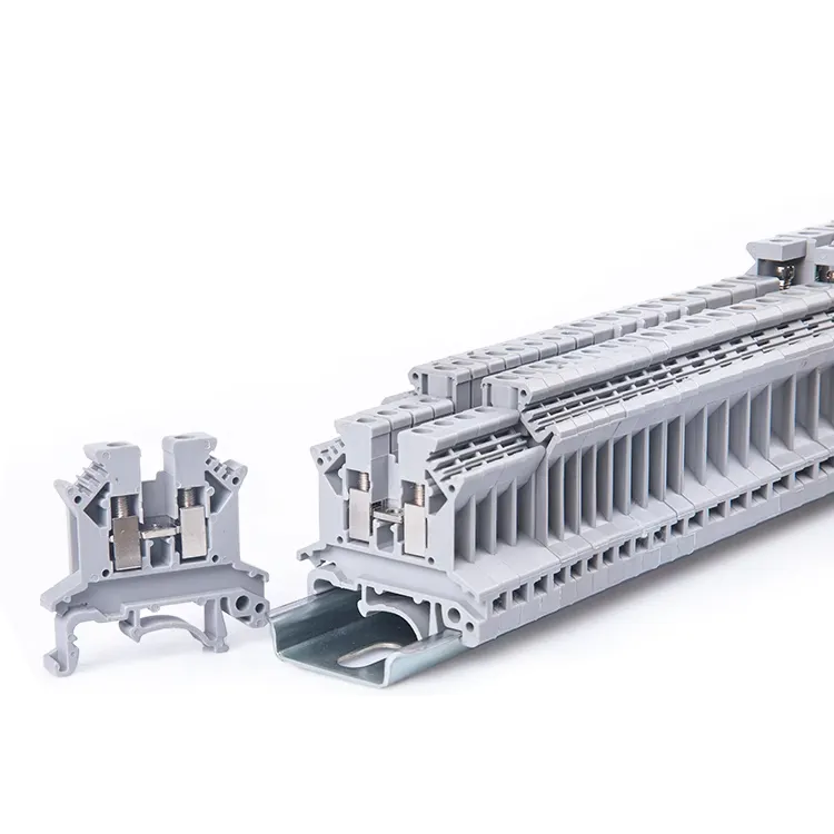 UK2.5B 2,5mm Tornillo UK Din Rail Bloques de terminales de tornillo