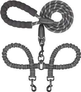 Laisse pour chien, en nylon, robuste, Double, pivotant, 360, pas de emmêlement, pour <span class=keywords><strong>deux</strong></span> animaux domestiques - Product Image 1