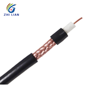 Câble coaxial RG6 haute performance à blindage quadruple, conducteur en cuivre massif 18AWG, faible perte, pour télévision par satellite longue distance
