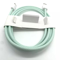 Cable USB Tipo-C PD Original 3A, Carga Rápida y Transferencia de Datos, Nailon, 5A, 1m de Longitud, para Teléfono