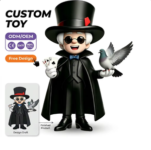 Fabricación OEM/ODM, Figura de <span class=keywords><strong>Mago</strong></span> Personalizada con Diseño IP Personalizado, Muñeco de Acción con Traje Negro para Exhibición, Recuerdo de Festival, Regalo - Product Image 1