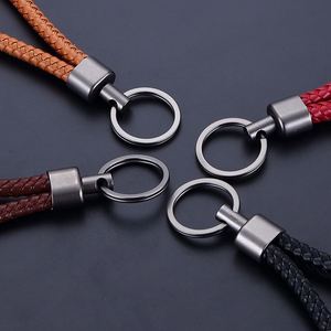 <b>Key</b> <b>Chain</b> Retro Simple Hand Woven Buckle Metal Car Men and Women Household Anti Loss Hardware Buckle Accessories Leather Rope - Product Image 5