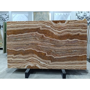 Newstar nhà máy trực tiếp đá tự nhiên chất lượng tốt màu vàng mật ong Onyx sàn đá cẩm thạch gạch nâu phiến đá cẩm thạch hổ Onyx - Product Image 1