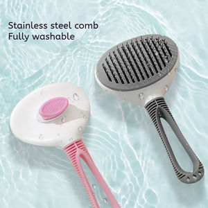 Nuovo arrivo pettine di rimozione automatica eco-friendly professionale Pet bellezza spazzola per la pulizia per cani gatti bagno forniture - Product Image 5
