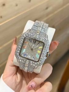 Reloj de pulsera para hombre con movimiento mecánico automático, resistente al agua, con morganita brillante, lujoso y a la moda, de estilo de diseñador. - Product Image 6