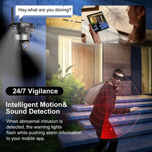 Caméra solaire WiFi intelligente V380 avec objectif bébé, résolution carte 360° et surveillance murale 36x pour camion - Product Image 2