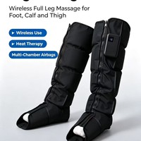 Masseur de jambes transfrontalier 2026 à ondes d'air, bottes de massage pour cuisses, mollets et semelles des pieds, avec trois niveaux d'intensité pour les jambes inférieures