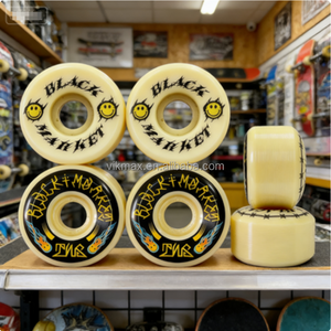 Pièces de skateboard Black Market, style street professionnel, roues double-courbées en polyuréthane 52/53mm 102A, multi-modèles pour - Product Image 1