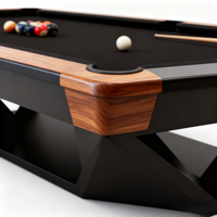 Table de billard et de pool en bois massif moderne sur mesure de l'usine Dragon River, 7 pieds/8 pieds/9 pieds, poches en cuir, qualité tournoi, pour usage domestique