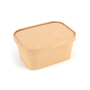 Contenedor de Papel Kraft Desechable de Alta Calidad para Alimentos, Ensaladas, Bocadillos y Pan, Biodegradable, para Llevar, con Logotipo Personalizado - Product Image 2