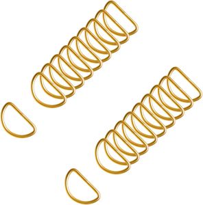 Zoloajay Pcs Mm Anneaux en D semi-circulaires en métal doré robuste soudés pour colliers d'animaux, quincaillerie, sacs, boucles de sangle, bricolage S - Product Image 1