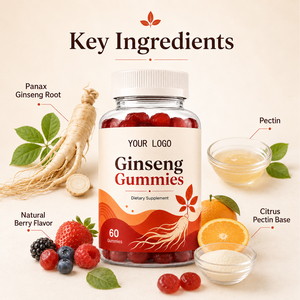 Gomitas de Ginseng Rojo Coreano de Alta Calidad, Semillas de Fenogreco, Extracto de Ginkgo Biloba Rojo, Maca, para Apoyo Inmunológico y Energía - Product Image 5