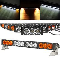 Nouvelle barre lumineuse LED tout-terrain 180W, bande blanc-ambre, projecteurs pour camion, barre de feux modifiée pour voiture, IP68 étanche, boîtier en aluminium moulé sous pression