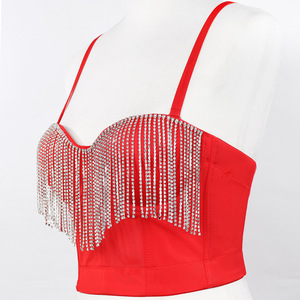 2022 da donna Sexy corsetto Top Bustier abbigliamento da discoteca corto con Top eleganti da ragazza in strass - Product Image 1