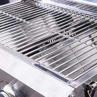 Fumoir de cuisine en acier inoxydable intégré au gaz extérieur beefmaster barbecue barbecue fumeur gril