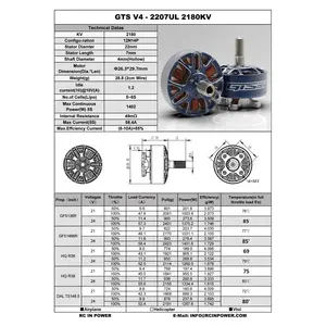 Originale RCinpower GTS V4 2207 per Drone motore Brushless Drone da corsa da 5 pollici con telecomando in Ultra-leggero" - Product Image 3