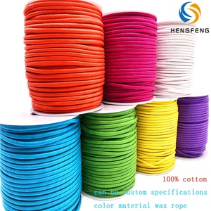 <span class=keywords><strong>Cord</strong></span>ón de cera plano redondo de 1mm-20mm de algodón y poliéster puro personalizado al por mayor - Product Image 2