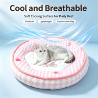 Lit rafraîchissant pour animaux de compagnie, tapis respirant en tissu pour chiens et chats, toutes saisons, pour chats et petits chiens, cadeau de Noël