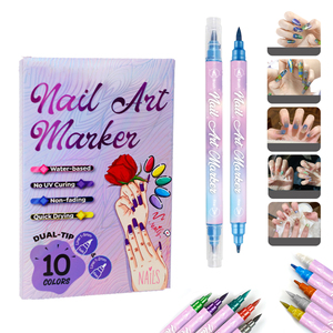 Juego de Marcadores Profesionales para Arte de Uñas 3D, Secado Rápido, Resistentes al Agua, Personalizables, 12 Colores Metálicos, Rotulador de Esmalte de Uñas de Doble Punta, Borrable - Product Image 4