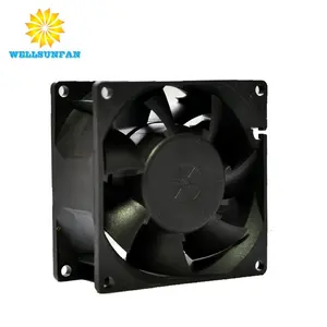 WellSunFan ODM OEM Best Price Verified Supplier 80X80X38 mm Super High CFM dc axial cooling fan