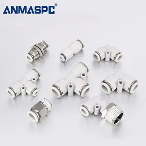 Chinese Factory Manufacturing Pneumatic Fittings Quick Connector Pipe Quick Straight Plug Push In Fittings Products Plastic