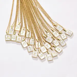 Collier avec pendentif en acier inoxydable plaqué or, bijou de personnalité Simple, nouvelle vente