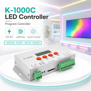Contrôleur mis à jour K1000C <span class=keywords><strong>T1000S</strong></span> DC5V DC24V pour LED WS2812B WS2811 APA102 WS2813, contrôleur de programmation 2048 pixels - Product Image 5