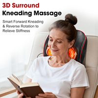 Steckerfertiges Nackenstützkissen mit 3D-Knetmassage, Vibrationsmassagegerät zur Schmerzlinderung für Nacken und Schultern