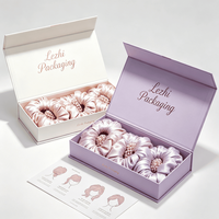 Boîte d'emballage magnétique pour cheveux avec logo personnalisé, recyclable, luxe, cadeau beauté, boîte rigide à couvercle rabattable en papier avec insert