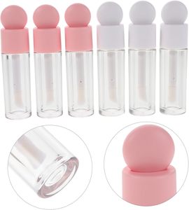 Tube de brillant à lèvres en plastique en forme de cœur de 6 ml avec bouchon à vis, logo personnalisé, grand applicateur et pinceau, MOQ 100 pièces - Product Image 6