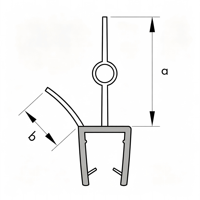 Porte de douche sans cadre en usine balayage joint en PVC transparent joint inférieur de porte de douche bande d'étanchéité de porte de douche en verre
