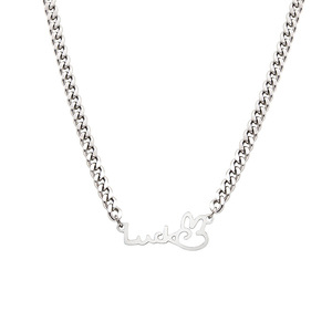 สร้อยคอจี้กระต่ายเหล็กไทเทเนียมสุดอินเทรนด์ ตัวอักษรภาษาอังกฤษ สัญลักษณ์สัตว์ประจำราศ สำหรับผู้ชาย ผู้หญิง ของขวัญ สายสร้อยสแตนเลส - Product Image 5