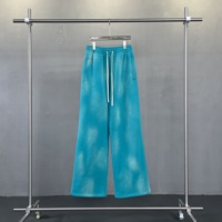 Pantalon baggy en coton éponge français surdimensionné Custom Essentials pour hommes pantalon de survêtement baggy droit à jambes larges pantalon de survêtement empilé