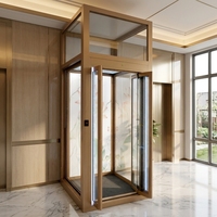 Suite de luxe moderne pour hôtel, appartement au design compact, finition esthétique, système de porte d'ascenseur silencieux en métal