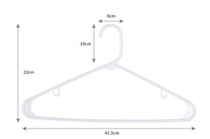 Cintres à vêtements en plastique blancs, économiques, minces et peu encombrants, pour chemises – Offre Spéciale - Product Image 6