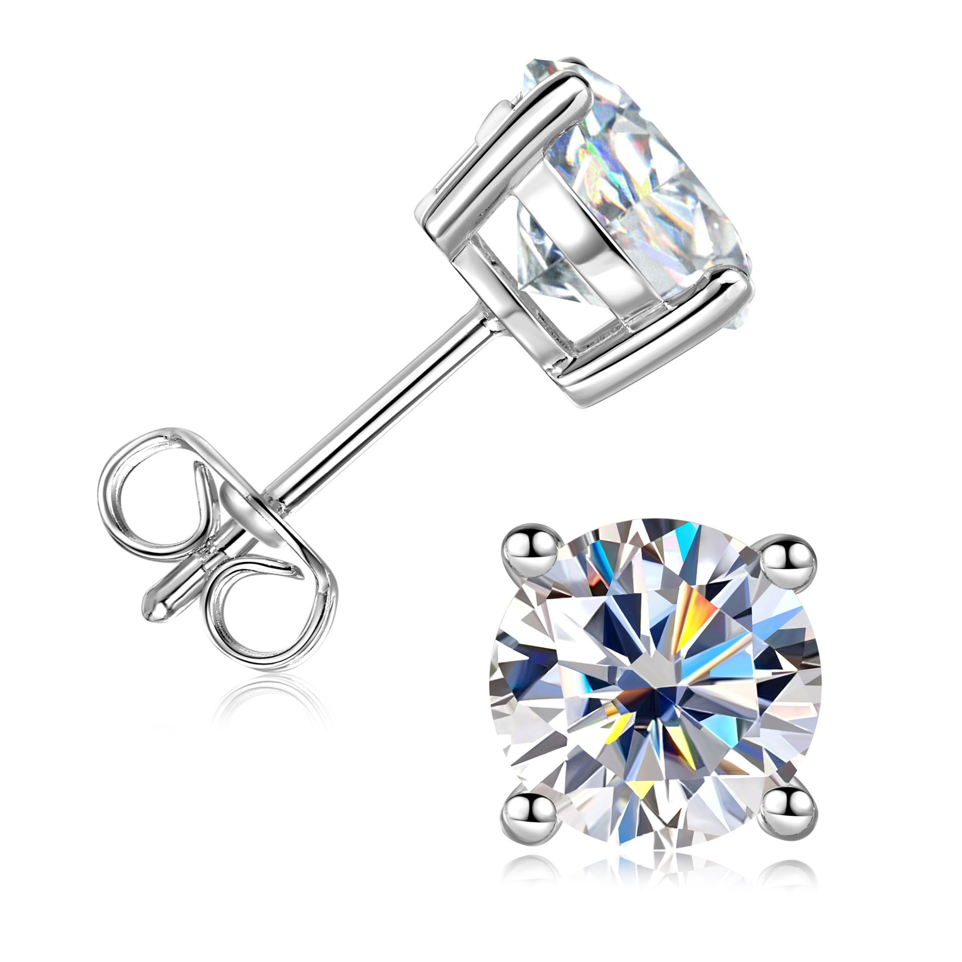 Moissanite+GRA Certificate-White Gold